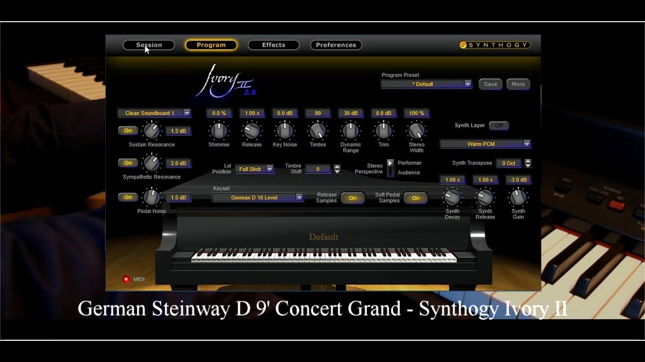 Ivory ii piano software